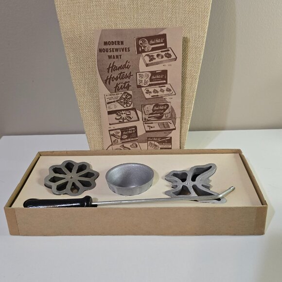 Handi Hostess Kit Waf-L-Ette and Patty Shell Molds Waffle Iron and Pastry Shells - Picture 2 of 9